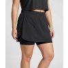 flow skort black short tights sukne s vnitrnimi kalhotkami cerna