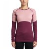 Merino Brisk Top Plum Modell Front Woman