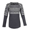 BAGHEERA – MERINO DALECARLIAN TOP KIDS DARK GREY