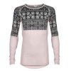 BAGHEERA – MERINO DALECARLIAN TOP JR PINK/DARK GREY