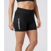 race tights short black running women studio front