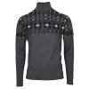 87598 C0201 Merino Dalecarlian Zip Polo DarkGreyBlack M 01