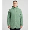 comfy hood jacket palegreen layer2 women model front