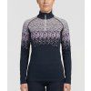 BAGHEERA – MERINO DALECARLIAN ZIP POLO WOMEN NAVY OFFWHITE