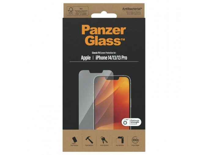 PanzerGlass Classic Fit iPhone 13 iPhone 13 Pro iPhone 14 Screen Protector 5711724027673 13092022 01 p