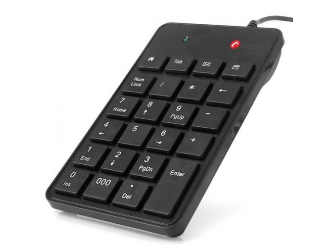 C-TECH klávesnice numerická KBN-01, USB slim black