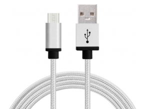 Synchronizační a nabíjecí kabel Micro USB 1,8m Bílý