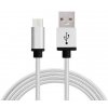 Synchronizační a nabíjecí kabel Micro USB 1,8m Bílý