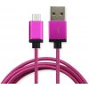 Synchronizační a nabíjecí kabel Micro USB 1,8m Růžový2