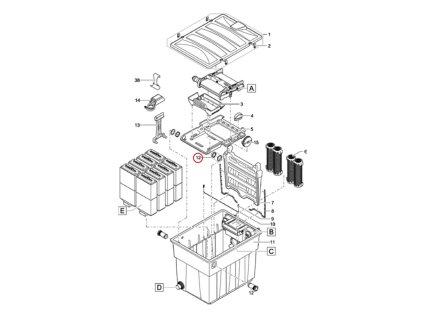Náhradní upevnění držáku sítka 2015 OASE