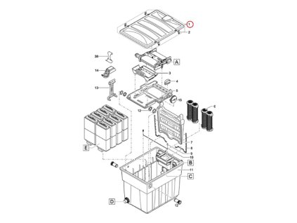 Náhradní víko filtru ASM včetně designové desky OASE