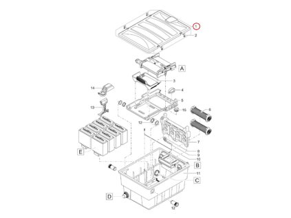 Náhradní víko filtru ASM včetně designové desky OASE