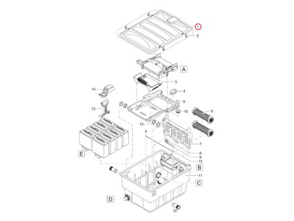 Náhradní víko filtru ASM včetně designové desky OASE