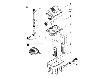 Náhradní aSM UVC 9 W kompletní OASE