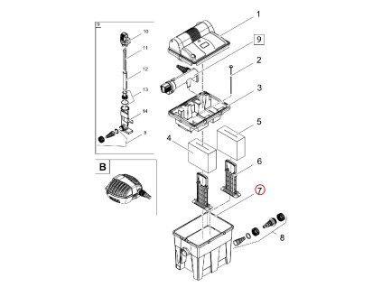 Náhradní filtrační krabice OASE BioSmart 5000-7000 s UVC