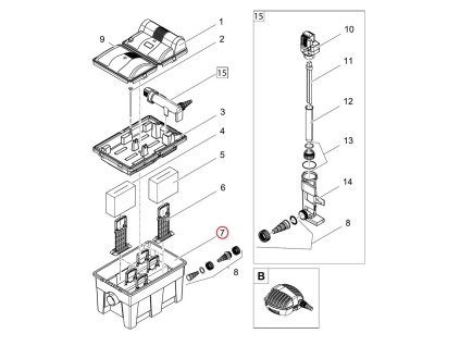 Náhradní filtrační krabice OASE BioSmart 8000-16000 s UVC