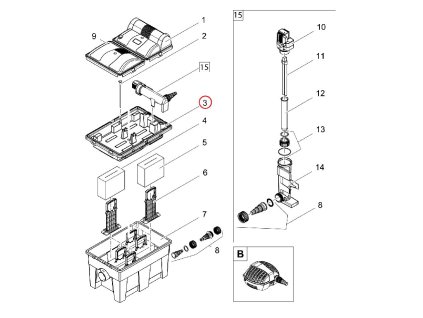 Náhradní vnitřní kryt OASE BioSmart 14000/16000