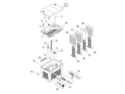 Náhradní kryt OASE BioTec 5.1 / 10.1 bez mřížky