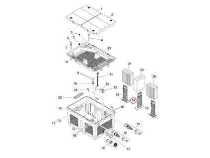 Náhradní držák pěny OASE BioTec 5.1/10.1 uzavřený černý