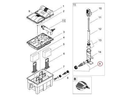 Náhradní sada připojení BioSm 5-16000 s UVC OASE