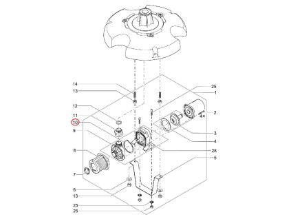 Náhradní ploché těsnění 110 x 100 x 2,5 USP 60 OASE