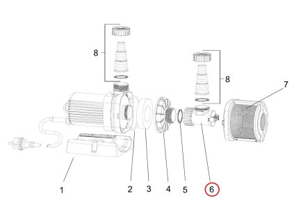 Náhradní sací jednotka OASE Aquarius Universal velikost 4