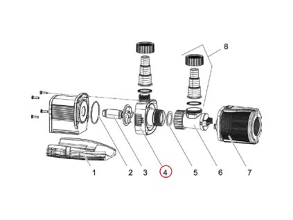 Náhradní pouzdro čerpadla OASE Aquarius Universal Eco
