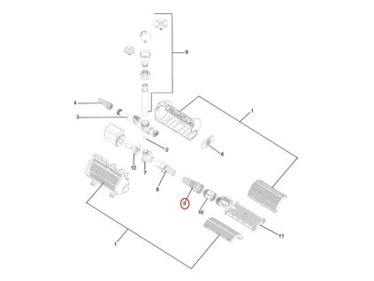Náhradní stupňovitá hadicová koncovka s pouzdrem kompletní G1 OASE