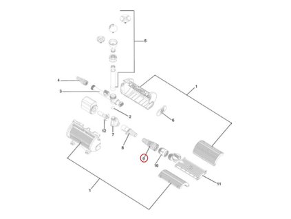 Náhradní stupňovitá hadicová koncovka s pouzdrem kompletní G1 OASE