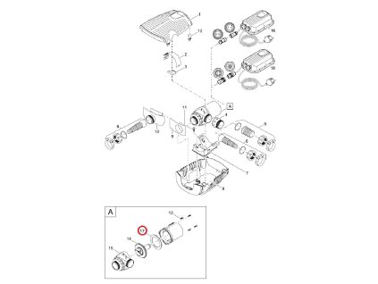 Náhradní plochá těsnění NBR 107 x 78 x 2,5 SH45 OASE