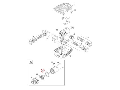 Náhradní plochá těsnění NBR 107 x 78 x 2,5 SH45 OASE