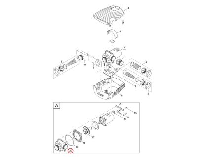 Náhradní pouzdro čerpadla ASM OASE AquaMax Eco Prem. 20000