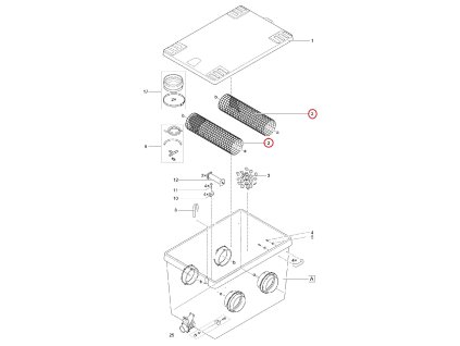 Náhradní síťová trubka fluidní lůžko XL OASE