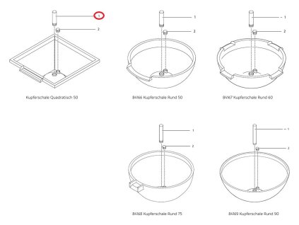 Náhradní stojanová trubka CU 1 1/2" 162 mm OASE