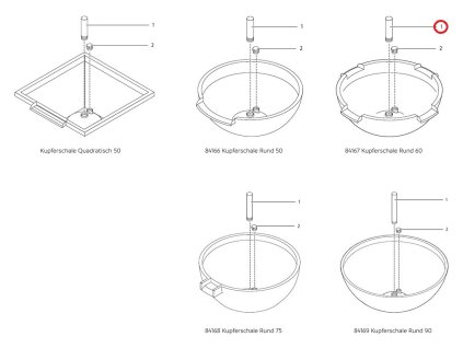 Náhradní stojanová trubka CU 1 1/2" 250 mm OASE