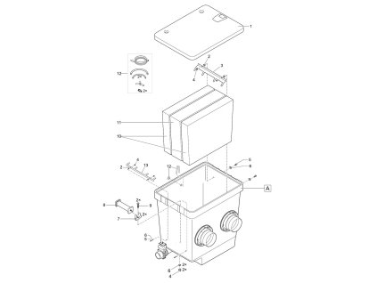 Náhradní odtok DN75 Premium OASE