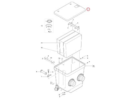 Náhradní víko kontejneru ASM M / L OASE