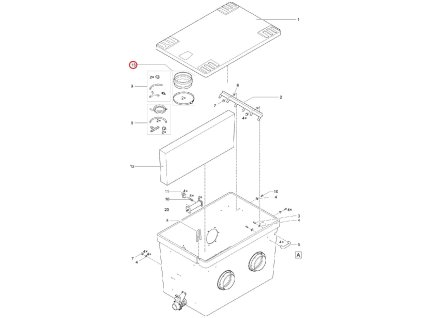 Náhradní gumová průchodka ASM ID185 na 185 mm OASE