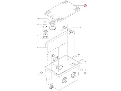 Náhradní kryt ASM XL fluidní lůžko OASE