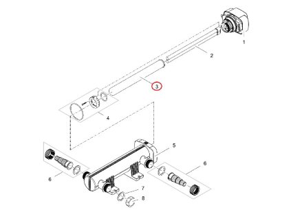 Náhradní křemíkové sklo D44 x 518 s okrajem OASE