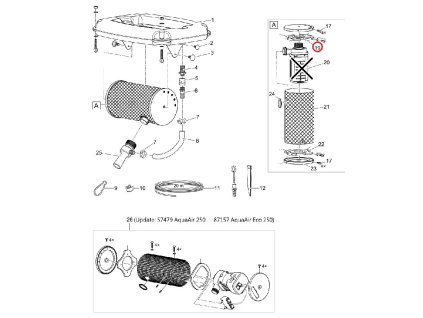 Náhradní držák pouzdra čerpadla OASE AquaAir 250