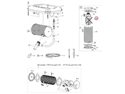 Náhradní servisní balíček OASE AquaAir 250 Eco