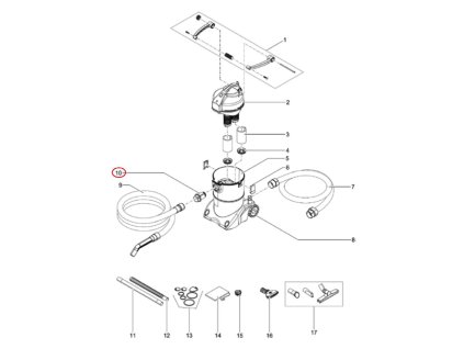 Náhradní černý vstupní rozváděč ASM OASE