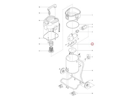 Náhradní držák vypouštěcího čerpadla OASE PondoVac Premium