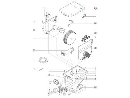 Náhradní víko kompletní bubnového filtru OASE