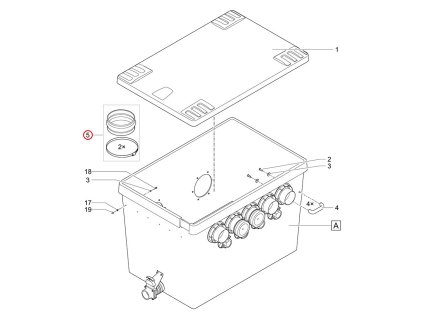 Náhradní gumová průchodka ASM ID185 na 185 mm OASE