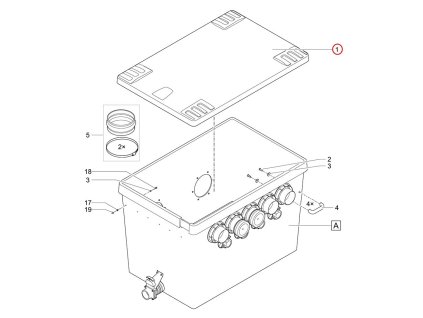 Náhradní kryt ASM XL fluidní lůžko OASE
