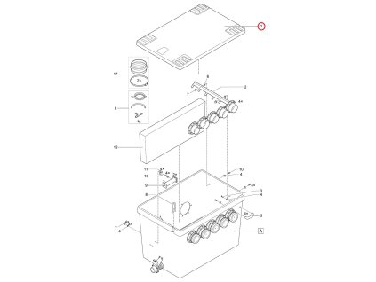 Náhradní kryt ASM XL fluidní lůžko OASE
