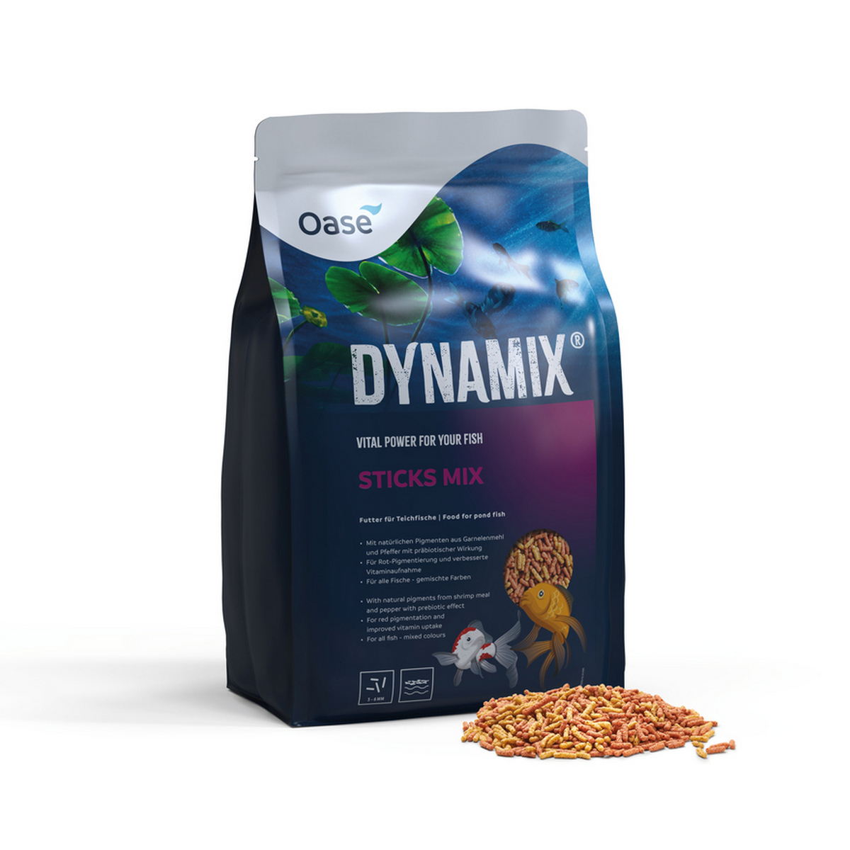 Oase DYNAMIX Sticks Mix 8 l - krmivo