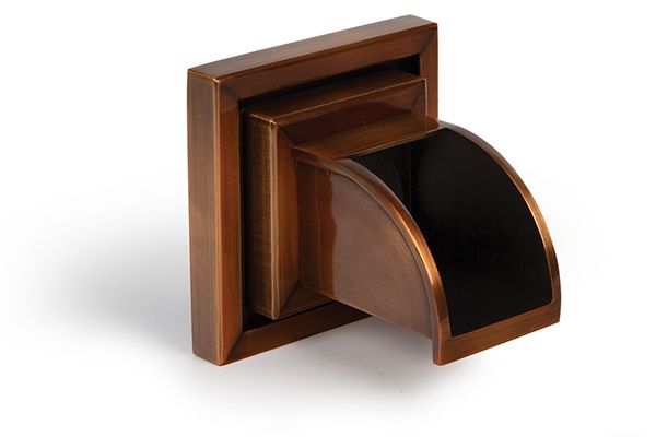 Oase Chrlič na stěnu čtvercový - měď